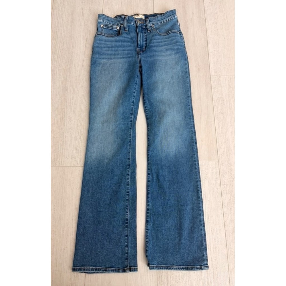 Madewell Kick Out Full-Length Jeans Size 27 Medium Wash Stretch Denim